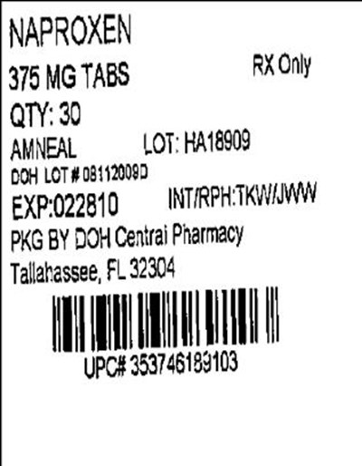 Label Image 375mg (Naproxen 375mg(amneal))